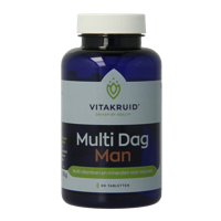Vitakruid Multi Dag Man 100% Vegan 90 Tabletten - thumbnail