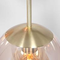 Steinhauer 6-lichts glazen hanglampBolique goud met amber glas - 3499ME - thumbnail