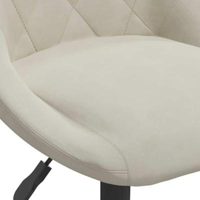 Eetkamerstoelen draaibaar 6 st fluweel crèmekleurig