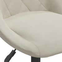 Eetkamerstoelen draaibaar 6 st fluweel crèmekleurig - thumbnail