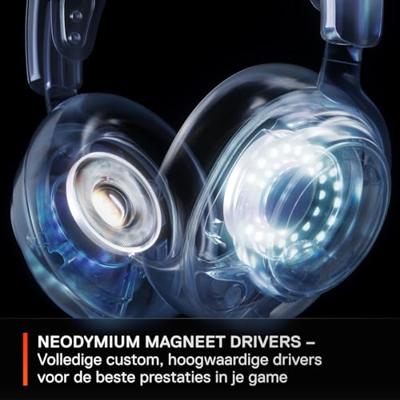Steelseries Arctis Nova 7P Over Ear headset Bluetooth, Radiografisch Stereo Zwart, Blauw Ruisonderdrukking (microfoon) Headset, Volumeregeling, Microfoon
