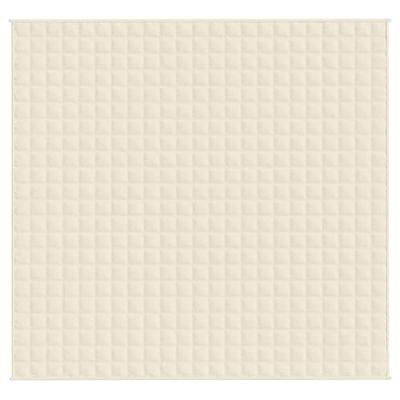 VidaXL Verzwaringsdeken 220x240 cm 15 kg stof lichtcrèmekleurig