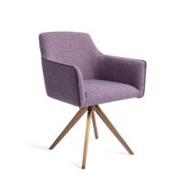 Jesper Home Eetkamerstoel 'Hofu' Turn Rose, Draaibaar, kleur Violet Daisy - thumbnail