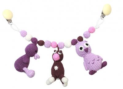 natureZOO Trolley Mobile - Mrs. Owl, Mrs. Muh and Miss Duck hangend babyspeelgoed natureZOO Trolley Mobile - Mrs. Owl, Mrs. Muh and Miss Duck hangend babyspeelgoed