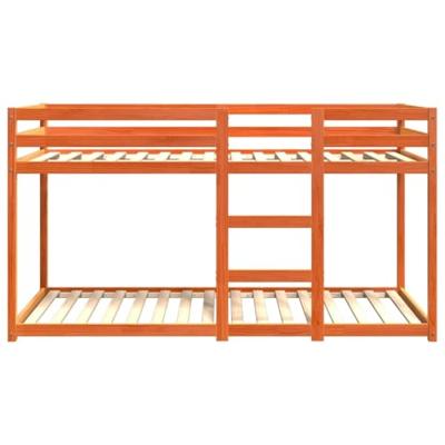 Stapelbed massief grenenhout wasbruin 90x200 cm