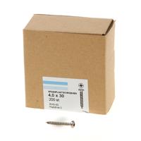 Spaanplaatschroef roestvaststaal A2 cilinderkop pozidrive-2 4.0X30 voldraad (200) - thumbnail