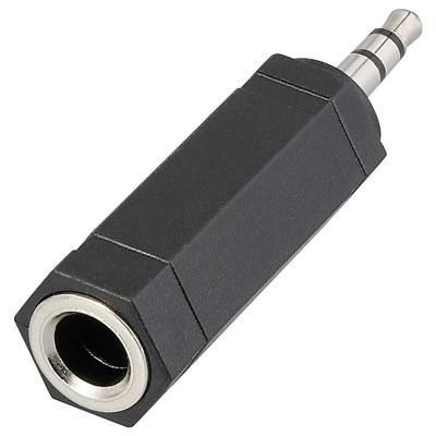 SpeaKa Professional SP-13808968 Jackplug Audio Adapter [1x Jackplug male 3,5 mm - 1x Jackplug female 6,3 mm] Zwart