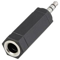 SpeaKa Professional SP-13808968 Jackplug Audio Adapter [1x Jackplug male 3,5 mm - 1x Jackplug female 6,3 mm] Zwart - thumbnail
