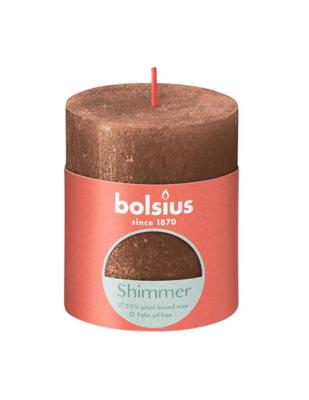 Bolsius Shimmer rustiekkaars 80/68 Koper