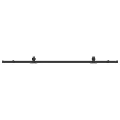 VidaXL Doos met onderdelen voor schuifdeur 213 cm staal zwart VidaXL Doos met onderdelen voor schuifdeur 213 cm staal zwart