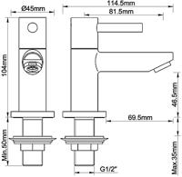 Saqu Shine fonteinkraan mat zwart - thumbnail