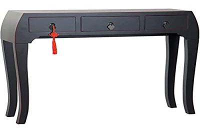 Zijtafel met 3 lades DKD Home Decor Spar Hout MDF (96 x 26 x 80 cm)