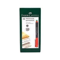 Permanente markeerstift Faber-Castell Multimark 1525 M Rood (10 Stuks) - thumbnail