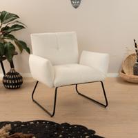 Tower Living Fauteuil 'Dante' Teddy, kleur Wit - thumbnail