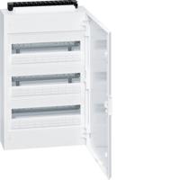 Hager Vega verdeler 3 rijen 54 modulen witte deur met DIN-rail - thumbnail