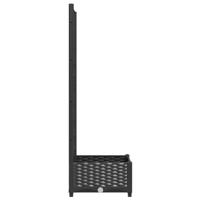 VidaXL Plantenbak met trellis zwart 40x40x121,5 cm pp - thumbnail