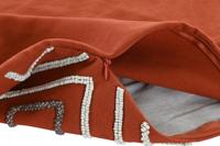 Kussenhoes DKD Home Decor Terra cotta Geometrisch 50 x 1 x 50 cm - thumbnail