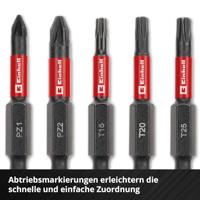 Einhell Impact Bit Taschenbox 10tlg 118653 Bitset 1/4 (6.3 mm), PH, PZ, Torx, Zeskant - thumbnail
