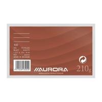 Systeemkaart Aurora 130x80mm lijn met rode koplijn 210gr wit 100 vel - thumbnail