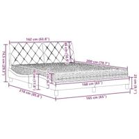 Bed met matras stof lichtgrijs 160x200 cm - thumbnail