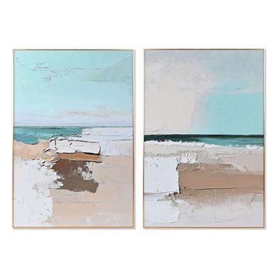 Schilderij Home ESPRIT Aluminium Hout MDF 80 x 3,5 x 120 cm