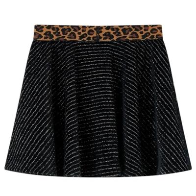 Kinderrokje met luipaardtailleband 92 zwart