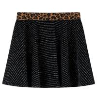 Kinderrokje met luipaardtailleband 92 zwart - thumbnail