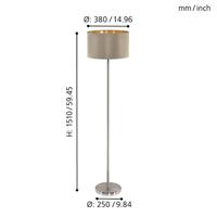 Eglo VloerlampMaserlo 38cm metaalgrijs taupe met goud - 95171 - thumbnail