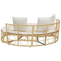 Loungebed voor buiten zonder luifel poly rattan - thumbnail