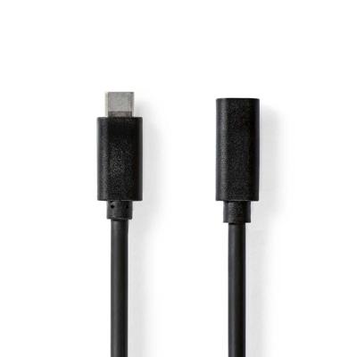 Nedis CCGL64010BK10 Usb-kabel Usb 3.2 Gen 1 Usb-c™ Male Usb-c™ Female 60 W 4k@60hz 5 Gbps Vernikkeld 1.00 M Rond Pvc Zwart Label Nedis CCGL64010BK10 Usb-kabel Usb 3.2 Gen 1 Usb-c™ Male Usb-c™ Female 60 W 4k@60hz 5 Gbps Vernikkeld 1.00 M Rond Pvc Zwart Label