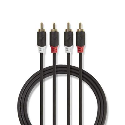Nedis Stereo-Audiokabel | 2x RCA Male | 2x RCA Male | 5 m | 1 stuks - CABW24200AT50 CABW24200AT50 Nedis Stereo-Audiokabel | 2x RCA Male | 2x RCA Male | 5 m | 1 stuks - CABW24200AT50 CABW24200AT50