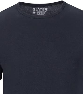 Slater Basic Fit T-Shirt Round Neck Blue Two Pack (7510)