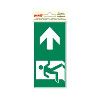 Sticker Nooduitgang rechts - 100x200 mm. - thumbnail