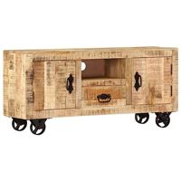 Tv-meubel 110x30x50 cm ruw mangohout - thumbnail