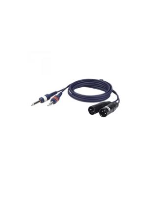 DAP FL44 - 2x mono Jack - XLR male 3P kabel 3 meter