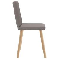 Eetkamerstoelen 4 st draaibaar stof taupe - thumbnail