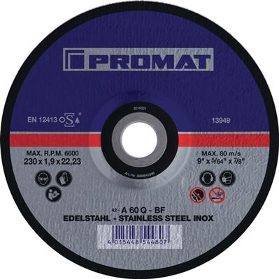 Promat/Tecwerk Doorslijpschijf | RVS | D115x1,5mm recht | RVS | gat 22,23 mm - 4000841243
