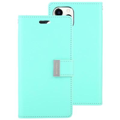 Voor iPhone 11 Pro MERCURY GOOSPERY RICH DIARY Crazy Horse textuur horizontale Flip lederen draagtas met houder & kaartsleuven & portemonnee (mintgroe Voor iPhone 11 Pro MERCURY GOOSPERY RICH DIARY Crazy Horse textuur horizontale Flip lederen draagtas met houder & kaartsleuven & portemonnee (mintgroe