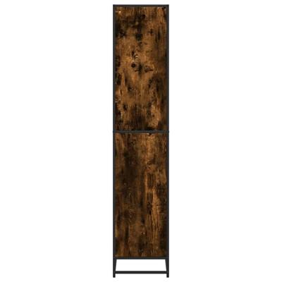 Boekenkast 80,5x35x170,5 cm bewerkt hout gerookt eikenkleurig
