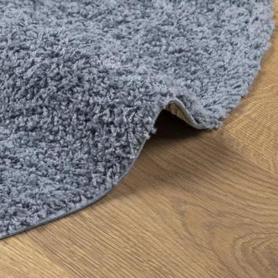 VidaXL Vloerkleed pamplona shaggy hoogpolig modern ø 80 cm blauw - thumbnail