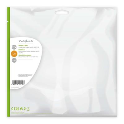 Voedingskabel | Schuko Male Haaks - IEC-320-C13 | 2,0 m | Zwart