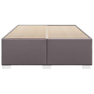 Bedframe kunstleer grijs 140x190 cm