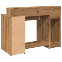 Bureau met LED-verlichting 120x55x91 cm hout artisanaal eiken - thumbnail
