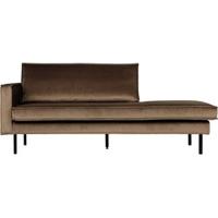 WOOOD Daybed 'Rodeo' Links, Velvet, kleur Taupe - thumbnail