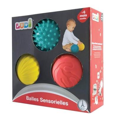 3 activiteitenballen LUDI meerkleurig