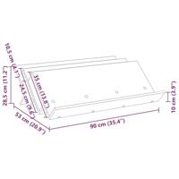 Bijzetkast Grijs Sonoma 90 x 57,5 x 42 cm Bewerkt hout - thumbnail
