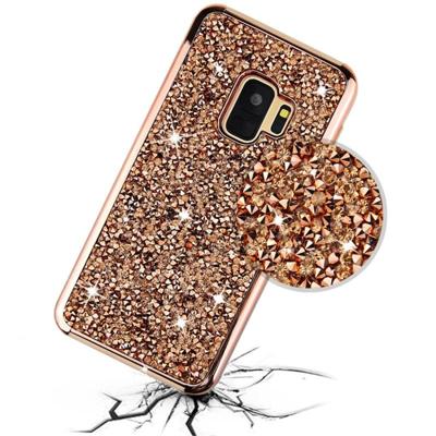 Voor Galaxy S9 Diamond serie galvaniseren PC TPU beschermhoes (goud)
