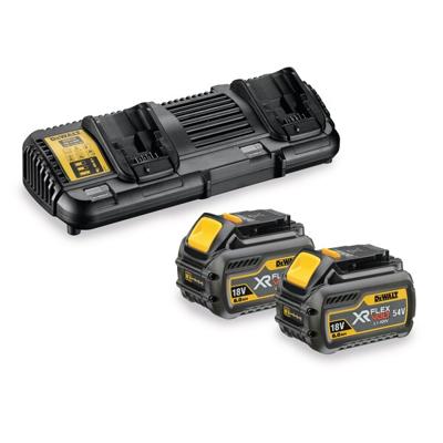 DeWalt DCB132T2-QW Starterset - DCB132 dubbellader voor 18V en FLEXVOLT accu&apos;s + 2x Accu DCB546 - DCB132T2-QW