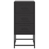 Nachtkastje 36x39x78 cm staal zwart - thumbnail