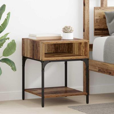 Nachtkastje 2 pcs Oud hout 40 x 40 x 50 cm Bewerkt hout
